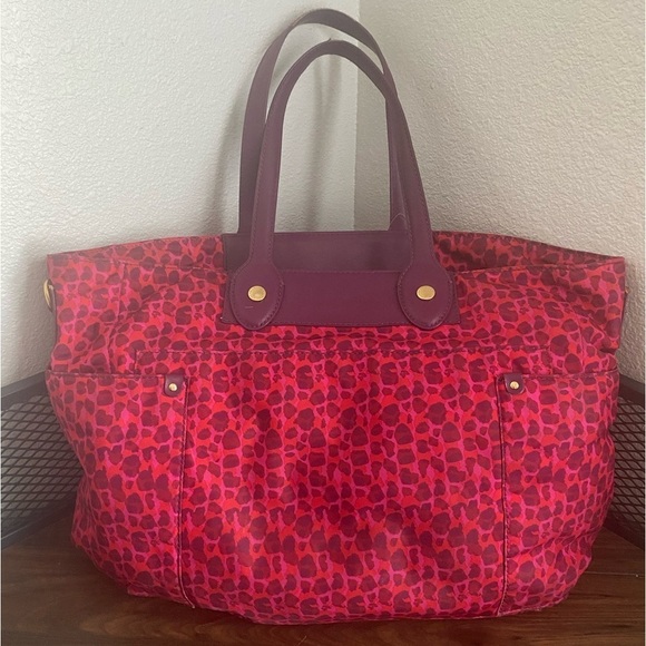 Marc Jacobs Preppy Pink Elizababy Nylon Tote Purse Diaper Bag - Picture 5 of 15